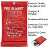 Fire Blanket For Home XXL- 79 x 79 Fire Blankets Emergency For People Fire Retardant Blanket Fire Shelter Large Suppression Fiberglass Kitchen Home Restaurant House Fire Proof Survival Safety Reusable view 3