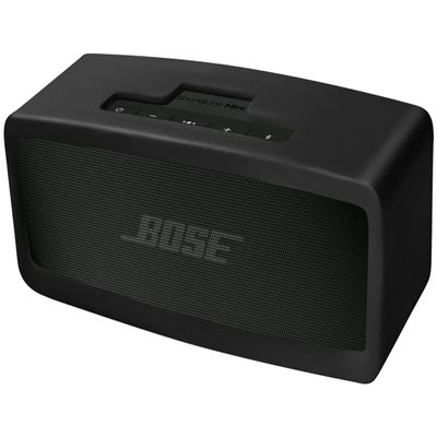 Geiomoo Compatible with Bose SoundLink Mini/Mini II Silicone Carrying Case, Portable Scratch Shock Resistant Cover (Black)