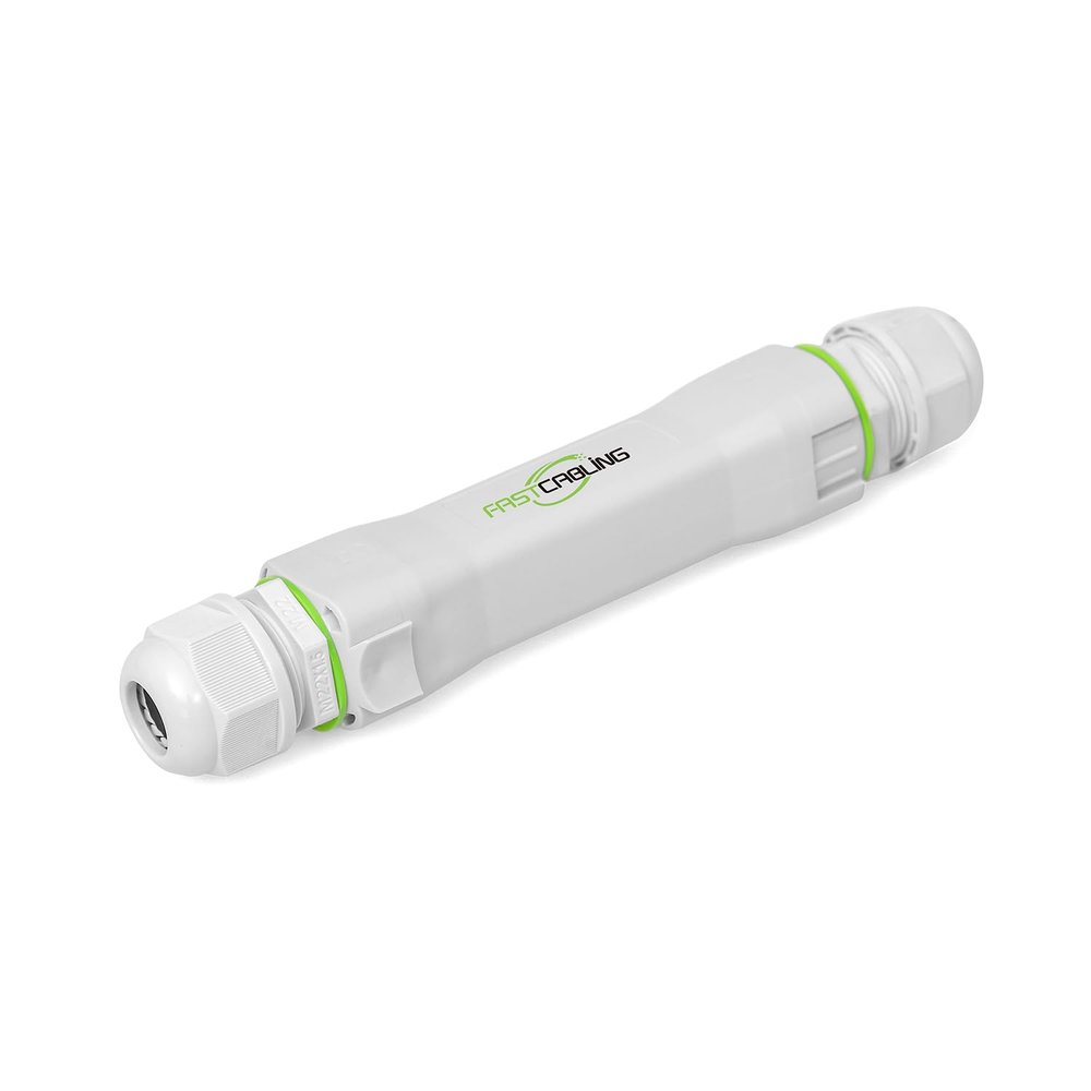 FASTCALBING Waterproof Direct Burial PoE Extender for IP Camera, Ethernet Extension Breaking 100m Distance Limit, Outdoor PoE Repeater, IEEE 802.3af/at/bt, PoE+, Plug and Play