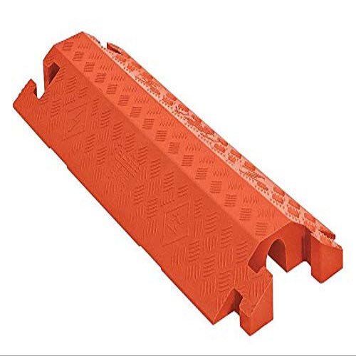 Checkers 3 ft.L x 14-1/4"W x 3" T Shaped Cable Protector, Orange - CP1X225-GP-DO-O