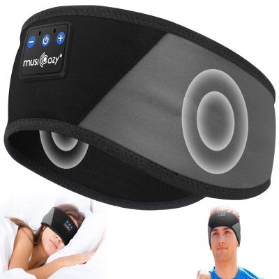 MUSICOZY Sleep Headphones Bluetooth 5.4 Headband, Wireless Earphones Music Sleep Earbuds Sleeping Eye Mask with HD Stereo Speakers for Workout Running Travel Yoga, Ideal Gifts for Women Men