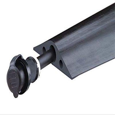 Checkers Cable Protector, 1-Channel, Black, 5 ft. x 2"H, Max. Cable Dia.: 1-1/2" - RFD9-5