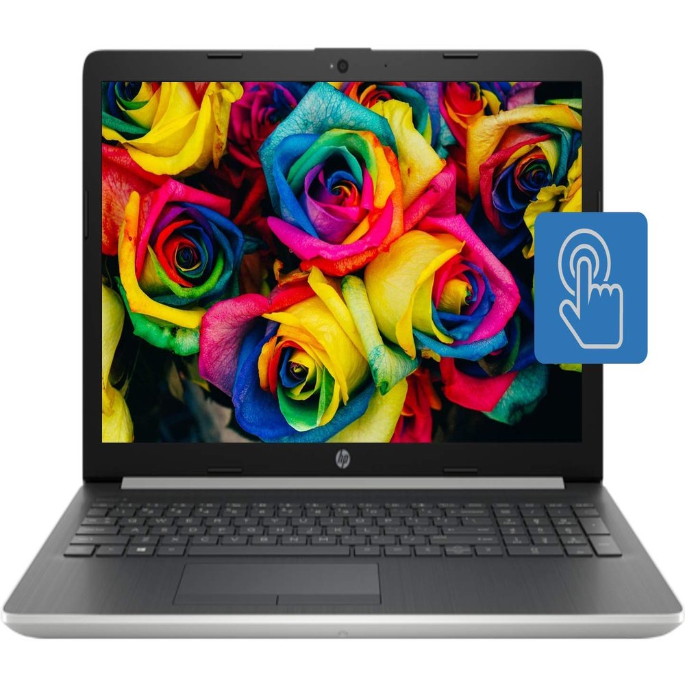 HP 2021 15 Premium Business Laptop, 15.6" HD Touchscreen, Intel Quad-Core i5-10210U Processor, 720P Webcam, Online Class, Zoom Meeting, Silver, Windows 10, KKE Mousepad (8GB RAM | 256GB SSD)