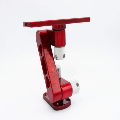 BalZout Red Powder Coated 6" Bullet Base Aluminum Mount Fits Garmin Hummingbird Lowrance LGBB6-RD