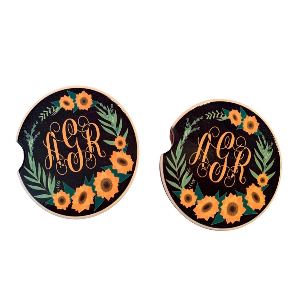 Sunflower Love Car Coaster