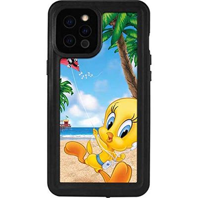 Skinit Waterproof Phone Case Compatible with iPhone 12 Pro Max - Officially Licensed Looney Tunes Tweety Bird iPod Design