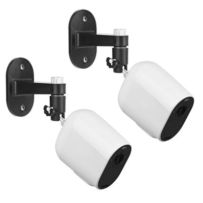 2Pack Security Wall Mount for Arlo Pro/Pro2/Pro3/Pro4/Ultra/Ultra2/Essential Spotlight Camera, Adjustable Indoor/Outdoor Mounting Bracket for Your Surveillance Camera (Black)