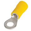 Ring Terminal, Tinned Copper, Vinyl Insulated, 12-10 AWG STR Wire Range, 3/8" (10mm) Stud Size, Yellow, 75C, for BM-00343 view 1