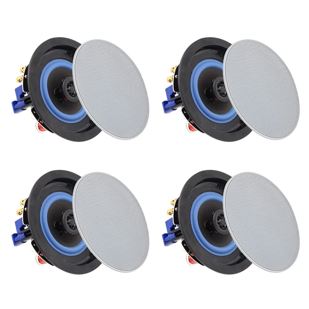 Herdio 4 Inch 320 Watts 2-Way Bluetooth Ceiling Speakers Package Perfect for Home Theater System, Living Room,Office,Flush Mount4 Speakers