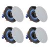 Herdio 4 Inch 320 Watts 2-Way Bluetooth Ceiling Speakers Package Perfect for Home Theater System, Living Room,Office,Flush Mount4 Speakers view 1