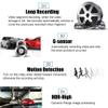 Car Driving Recorder, 4 Inch Full 1080P 3 Lens Car DVR Video Driving Recorder Dash Camera Rearview Camera 170 Degree Wide Angel Support G-Sensor Loop Recording Motion Detection view 4