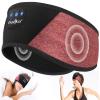 MUSICOZY Sleep Headphones Bluetooth 5.4 Headband, Wireless Earphones Music Sleep Earbuds Sleeping Eye Mask with HD Stereo Speakers for Workout Running Travel Yoga, Ideal Gifts (Red & Black) view 1