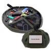 Lay-n-Go Defender Tactical Go Bag - Every Day Carry Lay-Flat Military Style Gear Stash Travel Sack w/Zippered & Mesh Pockets - Water-Resistant, Machine-Washable EDC (20", Green) view 1