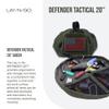 Lay-n-Go Defender Tactical Go Bag - Every Day Carry Lay-Flat Military Style Gear Stash Travel Sack w/Zippered & Mesh Pockets - Water-Resistant, Machine-Washable EDC (20", Green) view 2