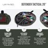 Lay-n-Go Defender Tactical Go Bag - Every Day Carry Lay-Flat Military Style Gear Stash Travel Sack w/Zippered & Mesh Pockets - Water-Resistant, Machine-Washable EDC (20", Green) view 3