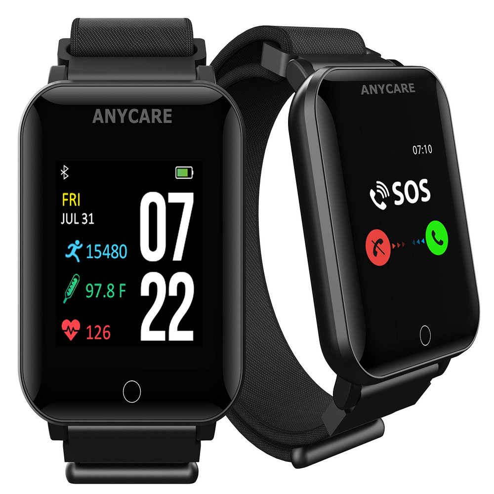 AnyCARE TAP2 Smart Health Watch with Remote Health Monitoring and Medical Alert for Healthier Living - for iPhone Users Only