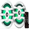 Kenwood KFC-1673MRWL 6-1/2" 2-Way Marine Speakers with Grilles (Pair) | Built-in LED Lights (White) view 1
