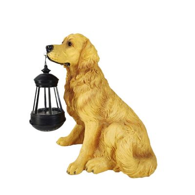 FAVOMOTO Lovely Lantern Light Resin Garden Ornament for Patio Decor Energy-efficient Night Light Warm Glow for Outdoor Spaces for Enhancing Garden Atmosphere