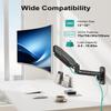 MOUNT PRO Single Monitor Wall Mount for 13 to 32 Inch Computer Screens, Height Adjustable Wall Mount Monitor Arm Holds Up to 19.8lbs, Full Motion Wall Bracket, VESA Mount 75x75, 100x100, Black view 3