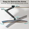 MOUNT PRO Single Monitor Wall Mount for 13 to 32 Inch Computer Screens, Height Adjustable Wall Mount Monitor Arm Holds Up to 19.8lbs, Full Motion Wall Bracket, VESA Mount 75x75, 100x100, Black view 4