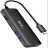 USB C Hub HDMI PD Adapter for MacBook Air/Pro, Surface Pro 7/8, XPS and More, Dockteck 6-in-1 Type C Hub with 4K 60Hz, 100W PD, SD & microSD Card Reader, 2 USB 3.0 Data 5Gbps view 1