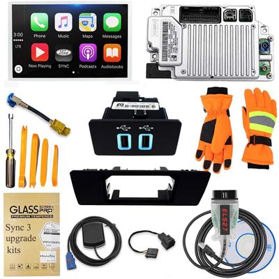 BestRefitCar 2021 SYNC 3 Upgrade Kit, Fits for 2013 Ford Escape SYNC 2 to SYNC3.4 MyFord Touch (MFT) Support Carplay,Including 8 Inch Screen, GPS Navigation Antenna,APIM Module,USB Hub,na3.4119