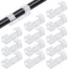 120Pcs Self Adhesive Transparent Cable Clips Wire Holder Sticky Heavy Duty Cable Clips Tidy and Organizer Drop Cord Management for TV PC Laptop Ethernet Cable Desktop Home Office view 1