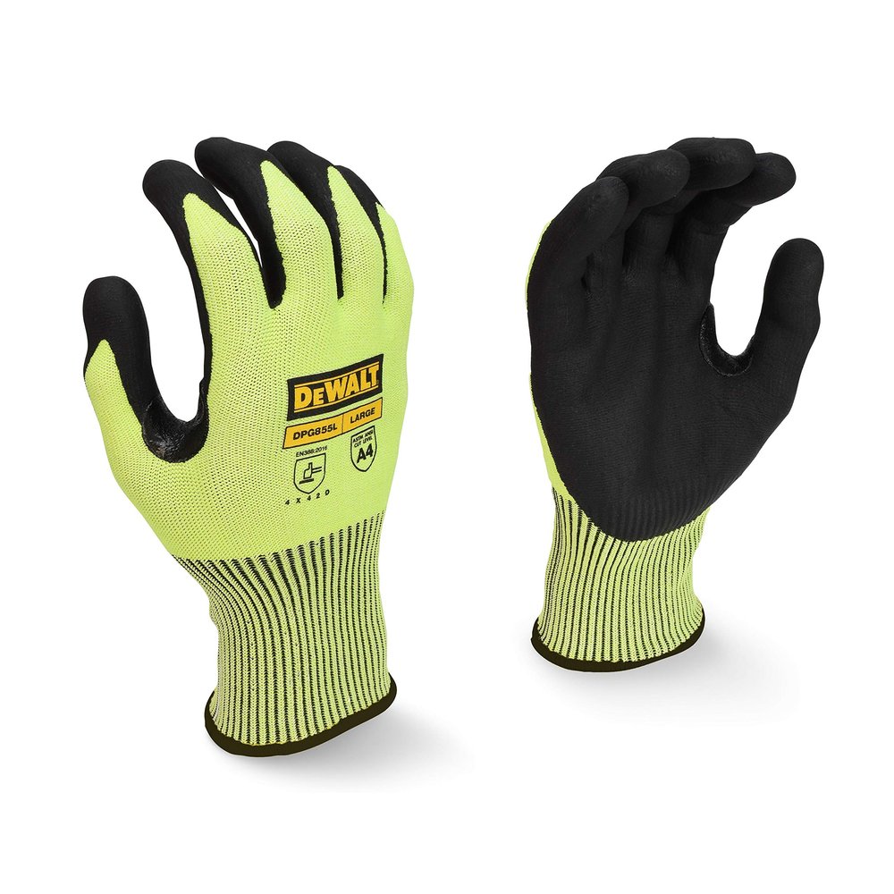 DPG855 Hi-Vis HPPE Fiberglass Cut Glove - Size XL