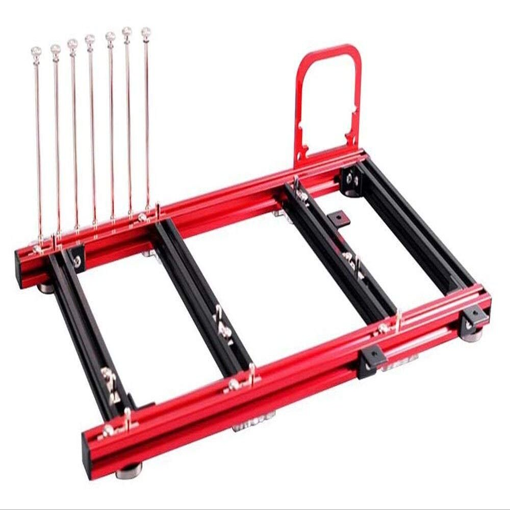 ATX Motherboard Test Bench Open Air Computer Case Chassis Aluminum Bracket DIY Bare Frame ATX Support Graphics Card(red&Black)