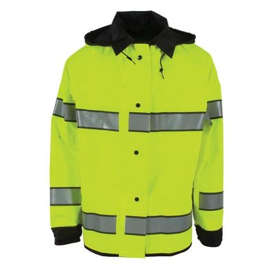 Reversible Rain Jacket with Reflective Taping
