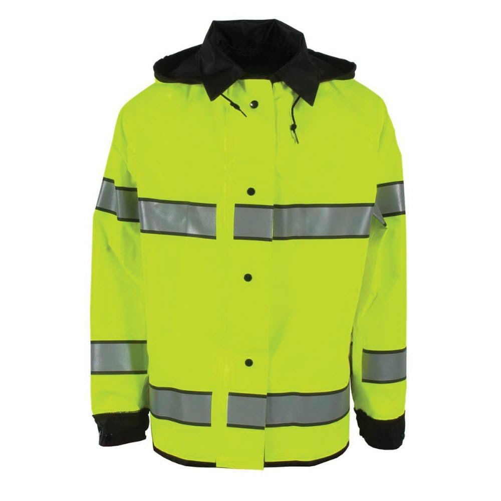 Reversible Rain Jacket with Reflective Taping