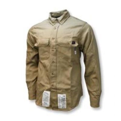 7 oz Indura FR Shirt - Khaki - Size L