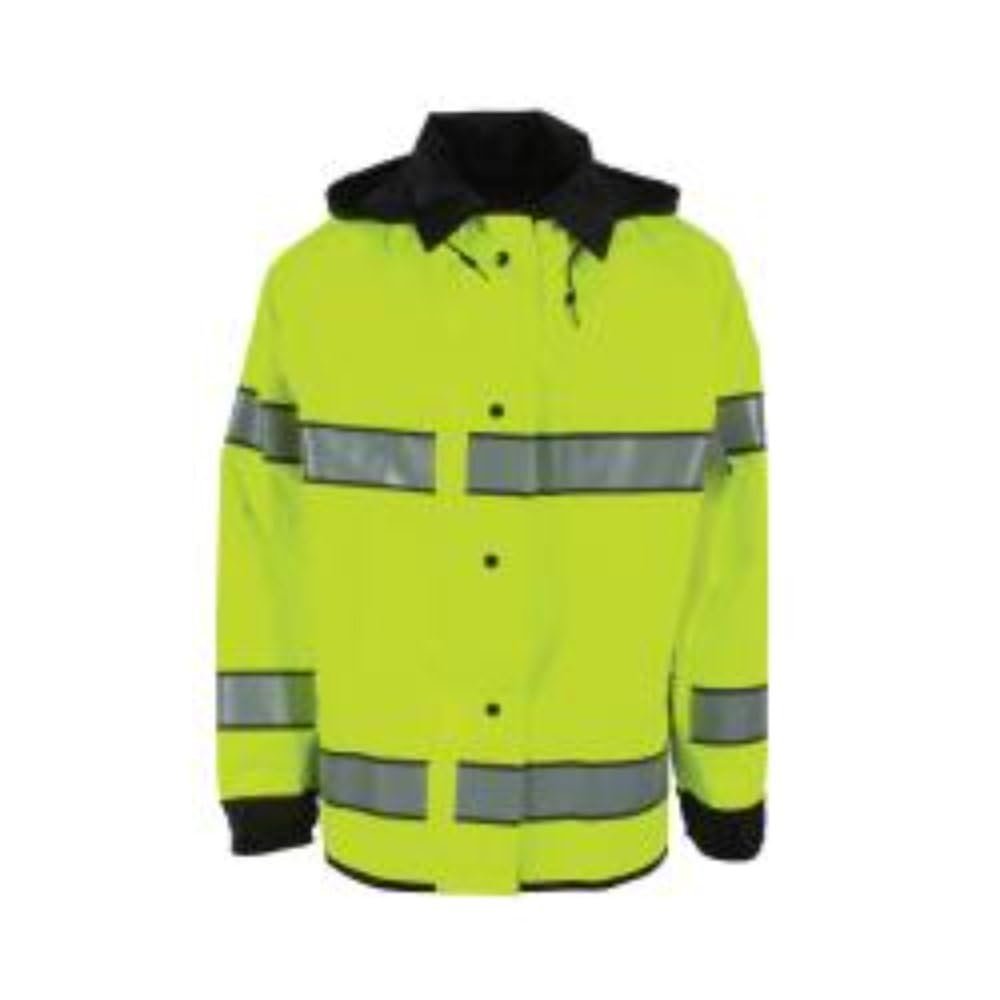 Reversible Rain Jacket with Reflective Taping