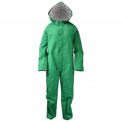 I96ACA Chem Shield Coverall with Hood - Green - Size S