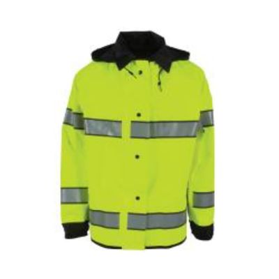 Reversible Rain Jacket with Reflective Taping