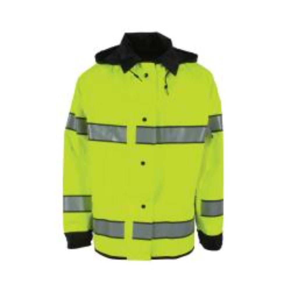 Reversible Rain Jacket with Reflective Taping