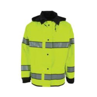 Reversible Rain Jacket with Reflective Taping