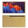 Decalrus - Protective Decal for Samsung Galaxy Tab S7 Plus (12.4" Screen) Tablet Gold Carbon Fiber Skin Skins Decal for Cover wrap CFsamsungGalaxyTab_S7plusGold view 1