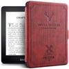 ALMIGHTY Water-Safe Case for Kindle Paperwhite 4 PU Leather Retro Cover with Auto Wake/Sleep, Fits Kindle Paperwhite 4 10th Gen 2018 Release, Wine Red view 1