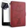 ALMIGHTY Water-Safe Case for Kindle Paperwhite 4 PU Leather Retro Cover with Auto Wake/Sleep, Fits Kindle Paperwhite 4 10th Gen 2018 Release, Wine Red view 4