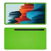 Decalrus - Protective Decal for Samsung Galaxy Tab S7 (11" Screen) Tablet Green Carbon Fiber Skin Skins Decal for case Cover wrap CFsamsungGalaxyTab_S7Green view 1