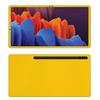 Decalrus - Protective Decal for Samsung Galaxy Tab S7 Plus (12.4" Screen) Tablet Yellow Carbon Fiber Skin Skins Decal for Cover wrap CFsamsungGalaxyTab_S7plusYellow view 1