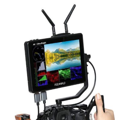 FEELWORLD LUT7S PRO 7 Inch 2200nit 3D LUT Touch Screen DSLR Camera Field Monitor with F970 External Kit Install for Power The Wireless Transmission Waveform Vectorscope 4K HDMI SDI Input DC Output