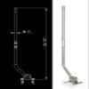 Adjustable Antenna Mounting Pole Universal J-Pipe Mount for Antennas & Weather Stations with Mounting Bracket Solid Structure, Weatherproof, Easy Installation (1" Diameter, 32 3/4" Arm Length) view 2