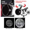 YXCKG Astronomy Telescope,114mm Aperture, Telescopes for Adults Astronomy Stargazing, Astronomical Refracting Telescope with Adjustable Tripod, to View The Sky (Size : Set A) view 4