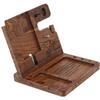 Wood Phone Docking Station for Men Personalized - for Him Husband Boyfriend Birthday - Wooden Organizer Nightstand Organizer view 3