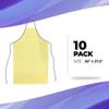 AMZ Medical Supply Disposable Aprons, Yellow, 36 x 27.5 Inch, Pack of 10, 82 GSM PP+PE, Lightweight Aprons with Head Loop and Waist Ties for Cooking, Painting, Cleaning view 2