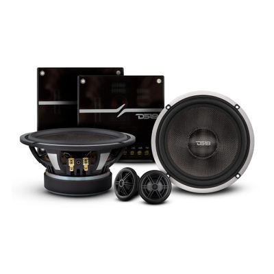 DS18 DX2 Deluxe 6.5 2-Way Premium Car Audio Component Speaker System - 460 Watts, 4 Ohm - Set with Woofer, Tweeter, and Crossover (6 Piece Set)