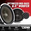 DS18 DX2 Deluxe 6.5 2-Way Premium Car Audio Component Speaker System - 460 Watts, 4 Ohm - Set with Woofer, Tweeter, and Crossover (6 Piece Set) view 3
