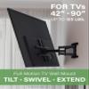 SANUS Premium Full Motion TV Mount for 42"-90" TVs - Sturdy & Smooth Extension, Swivel and Tilt for Big TVs - Universal Design Fits Samsung, LG, Vizio, TCL & More - Easy Installation -OLF22 view 2